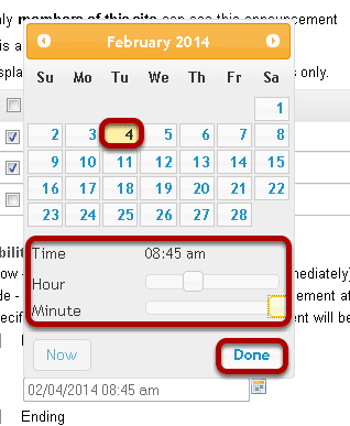 Use calendar icon to insert date and time.