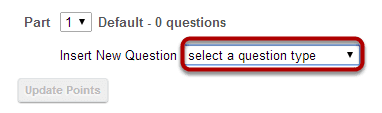 Select Short Answer/Essay from drop-down menu.