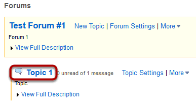 Select a forum topic.