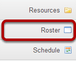 To access this tool, select Roster from the Tool Menu in your site.