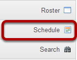 To access this tool, select Schedule from the Tool Menu of your site.